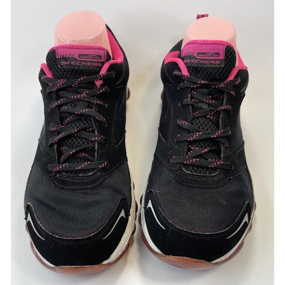 Skechers Womens Skech Air 11849 Black Hot Pink Lace Up Running Shoes Size US 10